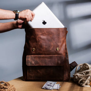 Artisan Crafted Adventure: Handmade Leather Backpack for Style on the Go