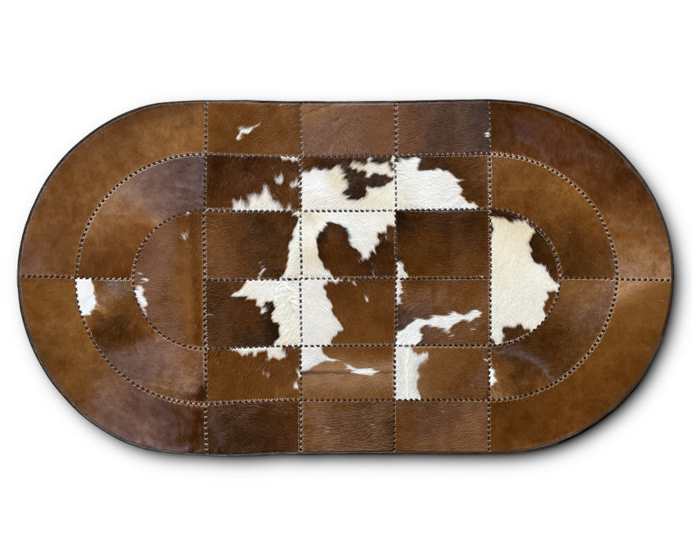 HANDMADE 100% Natural COWHIDE RUG | Cowhide Patchwork Area Rug | Leather Carpet | PR213