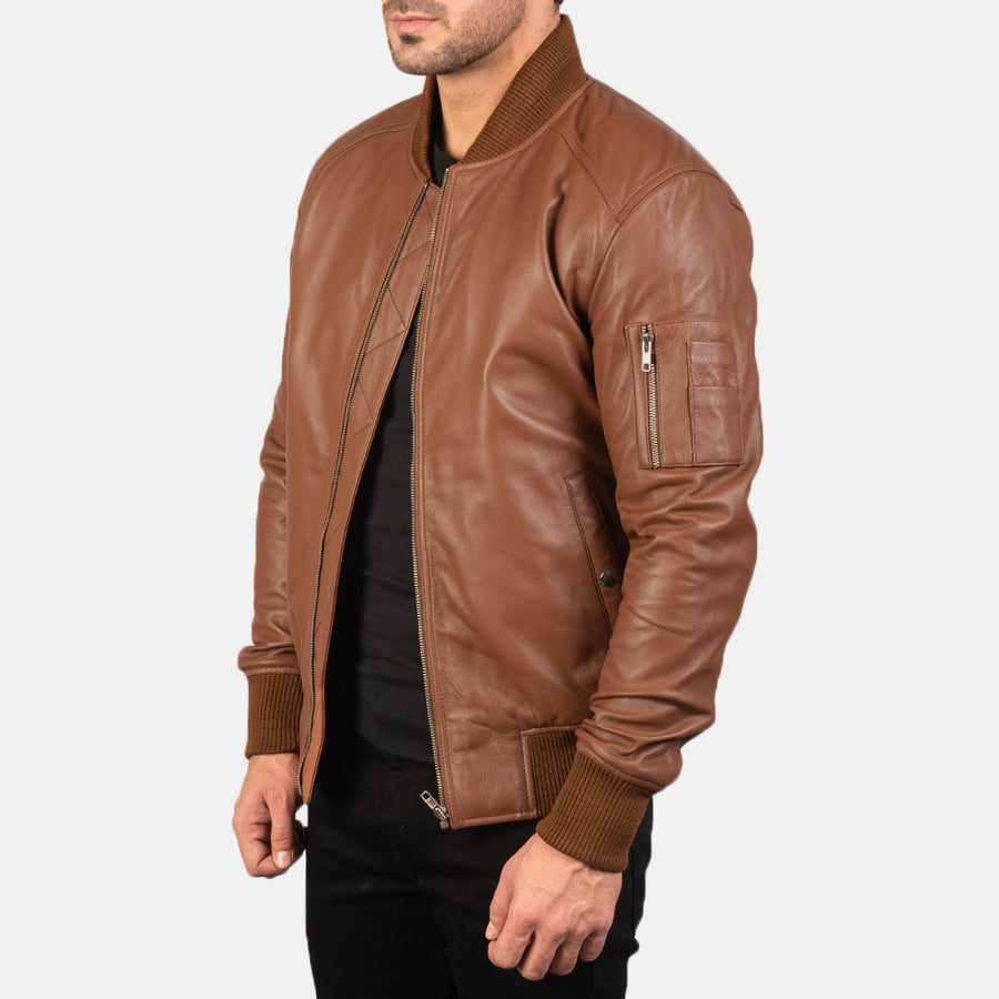 Sheepskin Leather Biker Jacket for Men – Genuine Leather Moto Outerwear