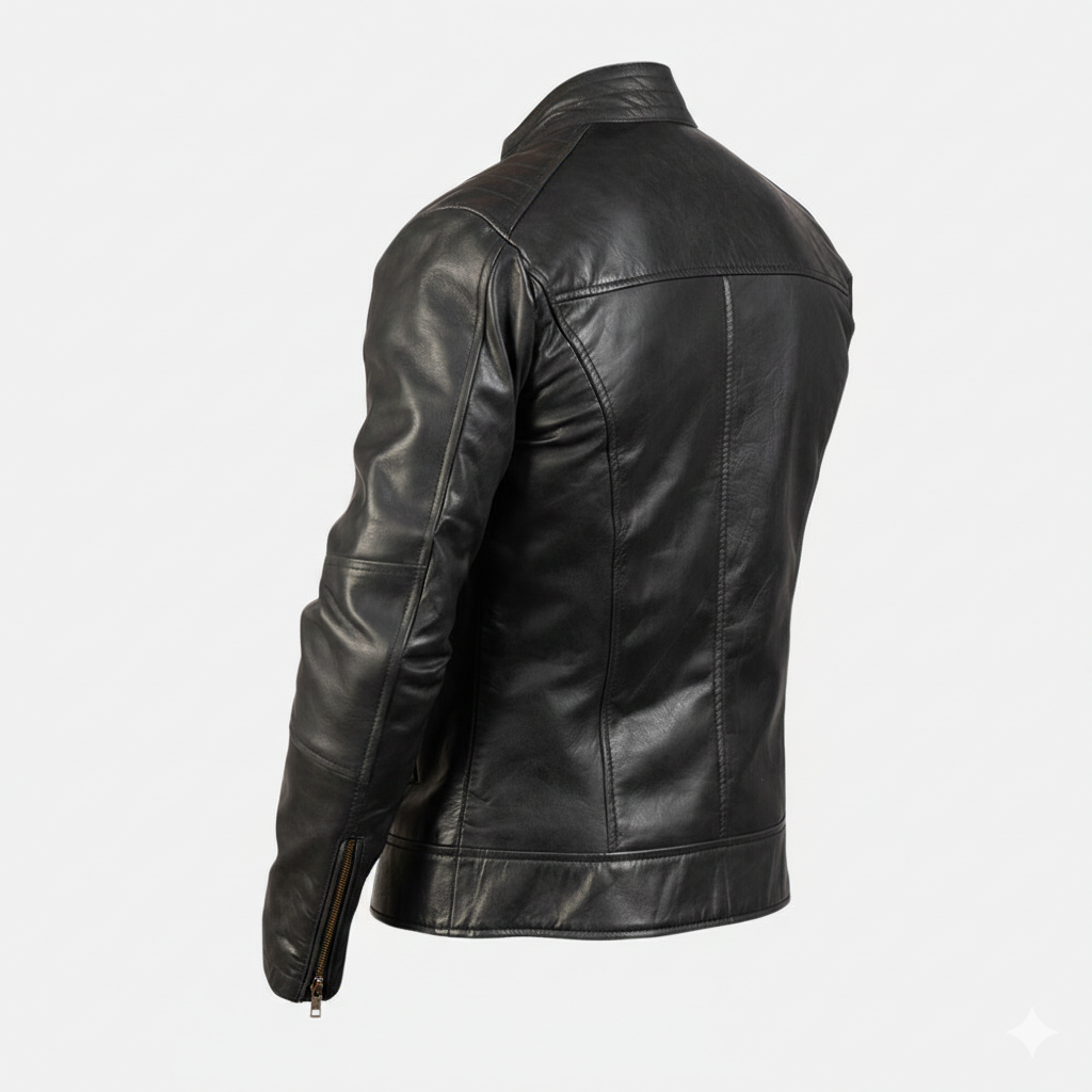 Vintage Pull-Up Cowhide Leather Rider Jacket