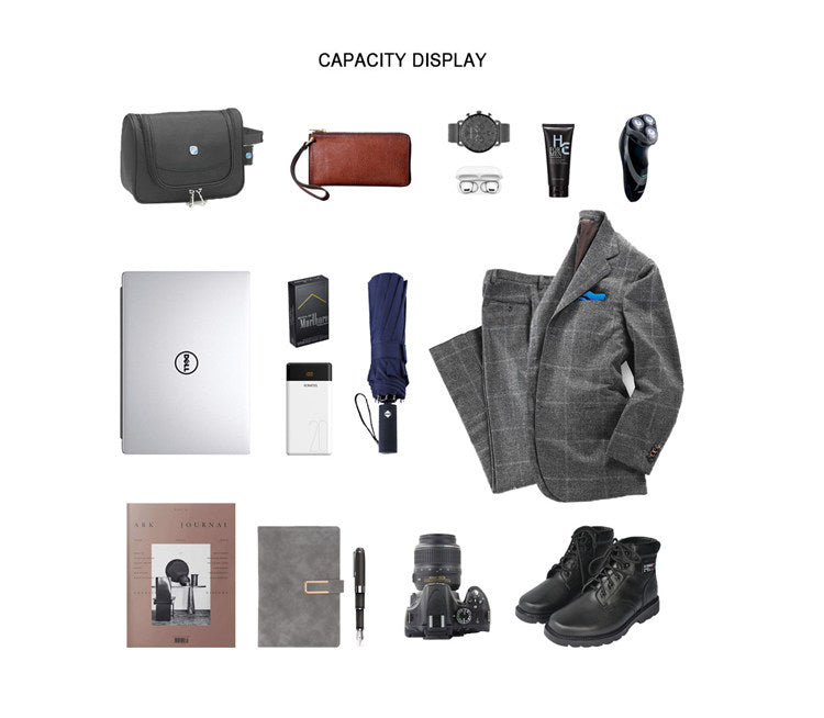 Genuine Crazy Horse Leather Duffle Bag with Shoe Compartment | Vintage Weekender Travel Bag
