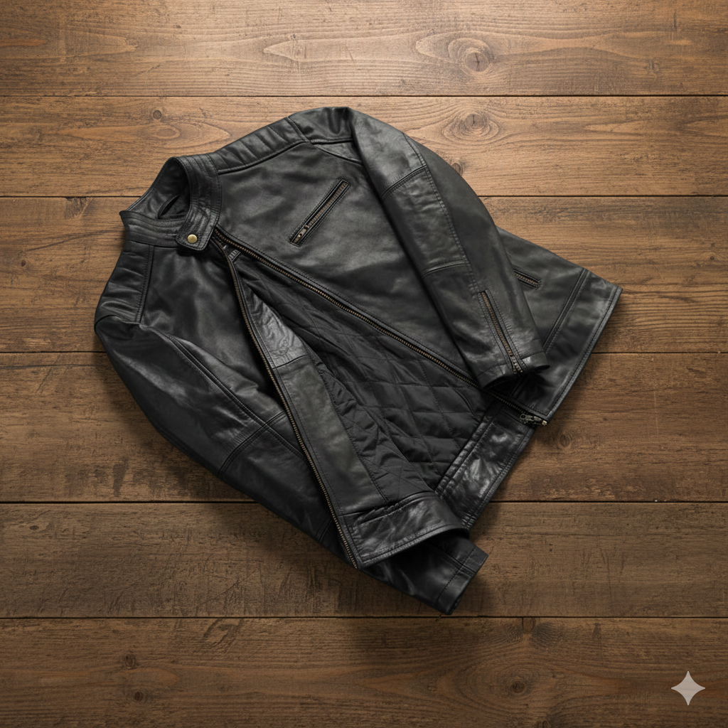 Vintage Pull-Up Cowhide Leather Rider Jacket