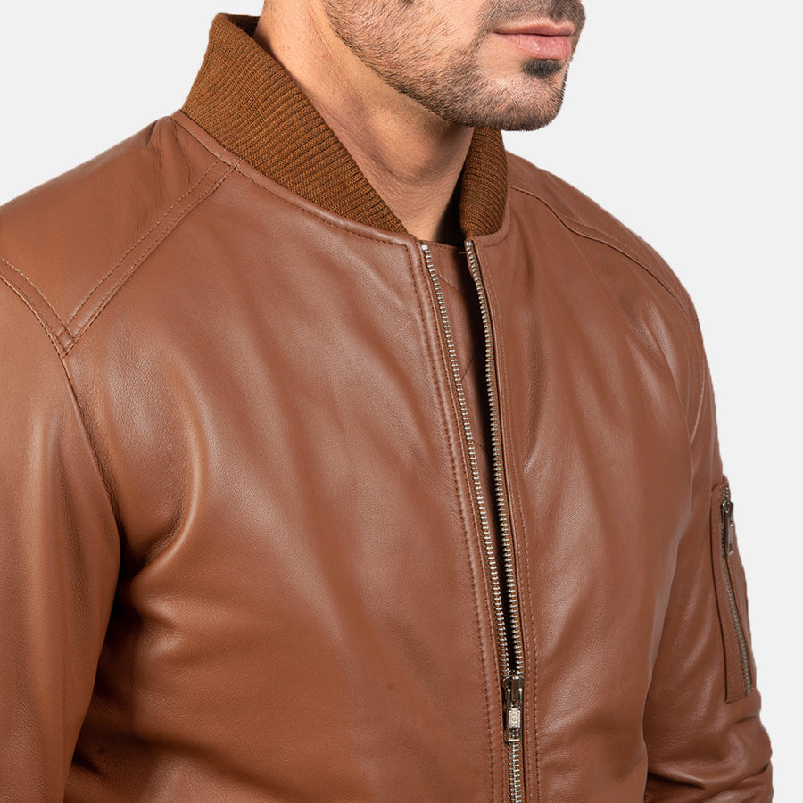 Sheepskin Leather Biker Jacket for Men – Genuine Leather Moto Outerwear
