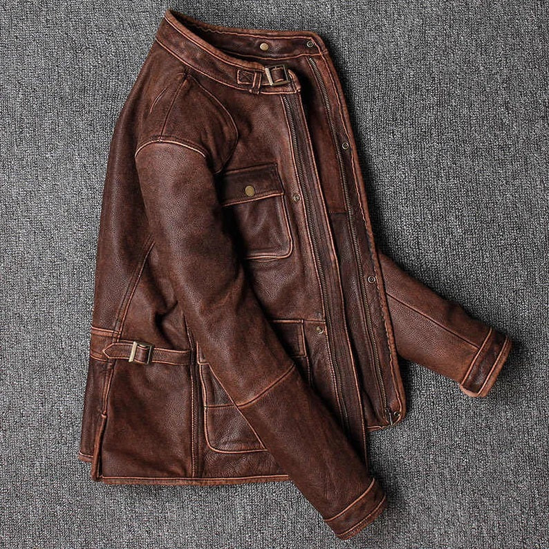 Men's Luxury Leather Jacket - Genuine Lambskin Leather, Biker Style, Soft and Rugged Look