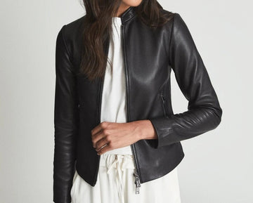 Trendy Women's Leather Jacket – Real Lambskin Leather Jacket - Casual, Biker, Moto Styles Girls' Jacket for Every Occasion