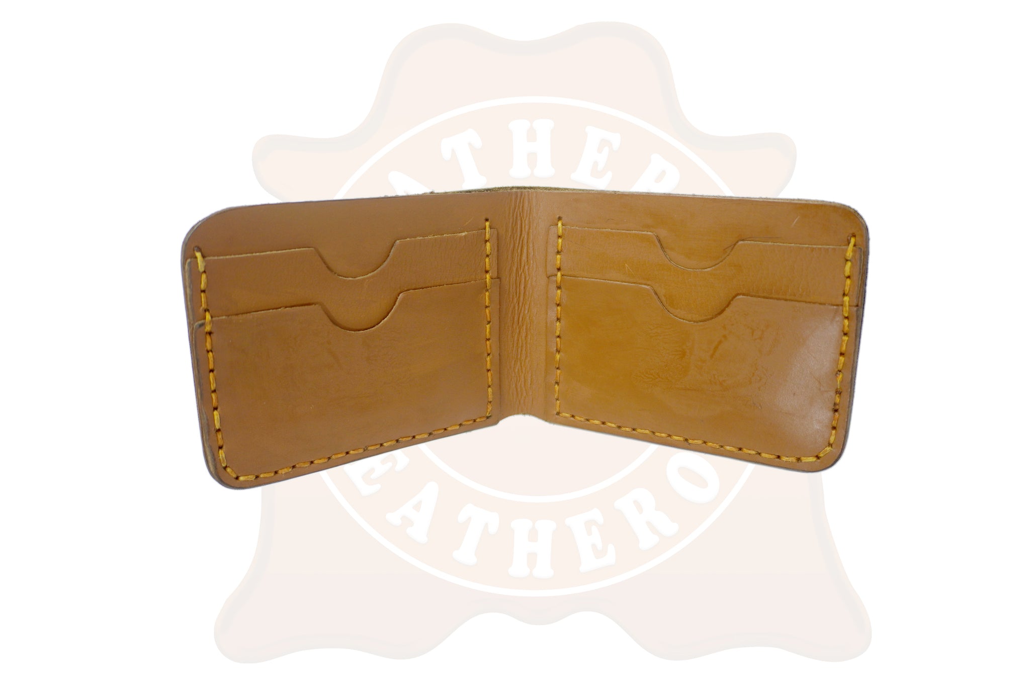 Handcrafted Real Leather Bifold Wallet - Simple, Elegant, and Functional