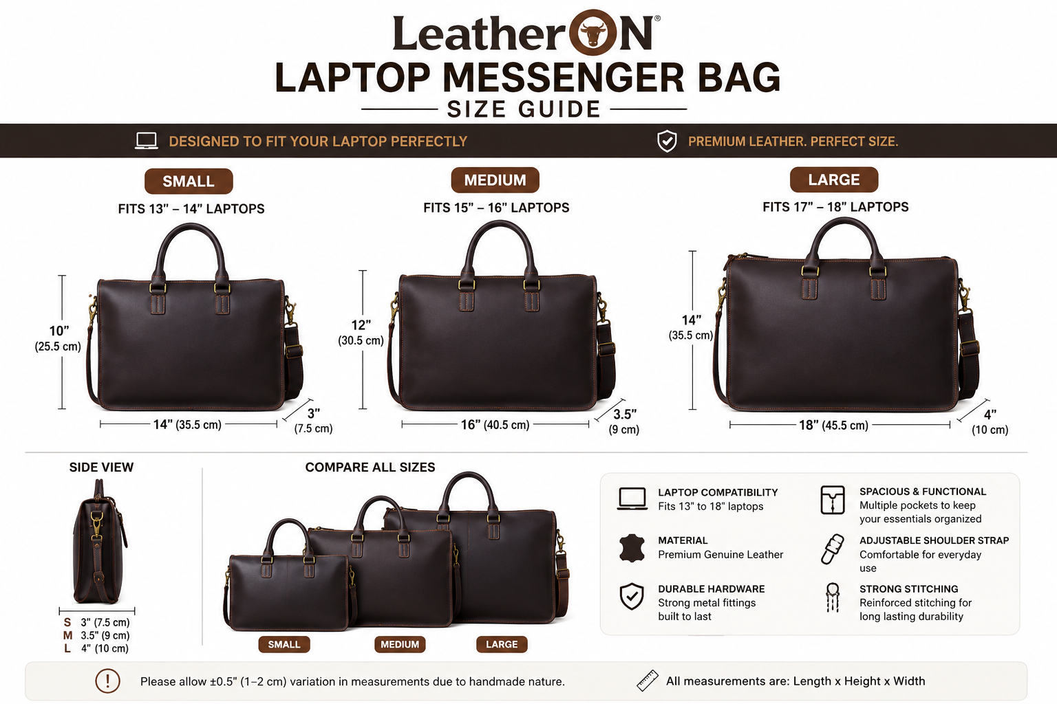 Crazy Horse Leather Laptop Briefcase – Vintage Business Office Messenger Bag