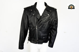 Real Full Grain Leather Jacket  | 100% Genuine Cow Leather Jacket | Handmade Rider Leather Unisex Jacket