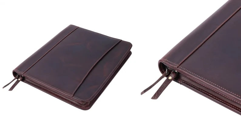 GENUINE Leather File Bag | Leather Office File Cover | Documents Bag / Portfolio Cover