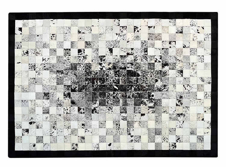 Premium Hair-On Cowhide Leather Patchwork Rectangle Carpet/Rug