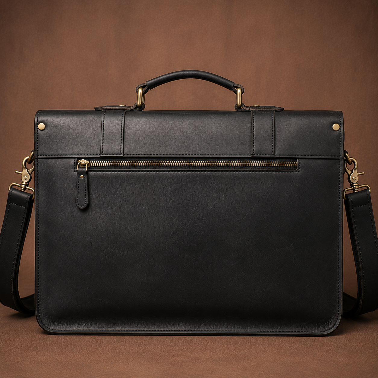 Crazy Horse Leather Laptop Messenger Bag – Vintage Business Briefcase with Shoulder Strap