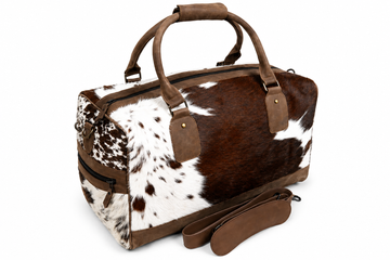 Natural Cowhide Duffel Bag Real Hair On Leather TRAVEL Bag Original Cow Skin Luggage Bag