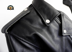 Real Full Grain Leather Jacket  | 100% Genuine Cow Leather Jacket | Handmade Rider Leather Unisex Jacket