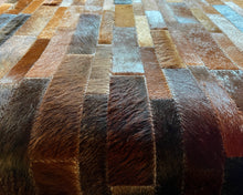 Load image into Gallery viewer, HANDMADE 100% Natural COWHIDE RUG | Patchwork Cowhide Area Rug | Real Cowhide Hallway Runner | Hair on Leather Cowhide Carpet | PR210
