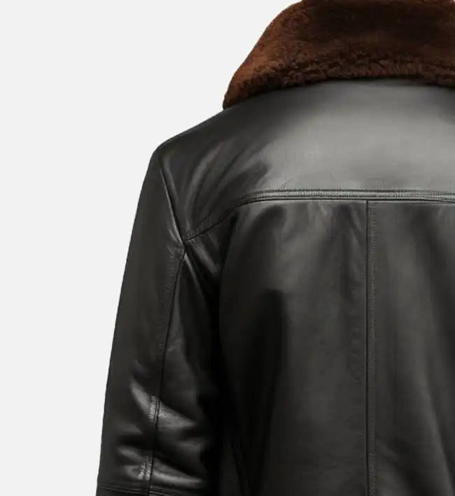 Men’s Sheepskin Black G1 Aviator Leather Bomber Jacket