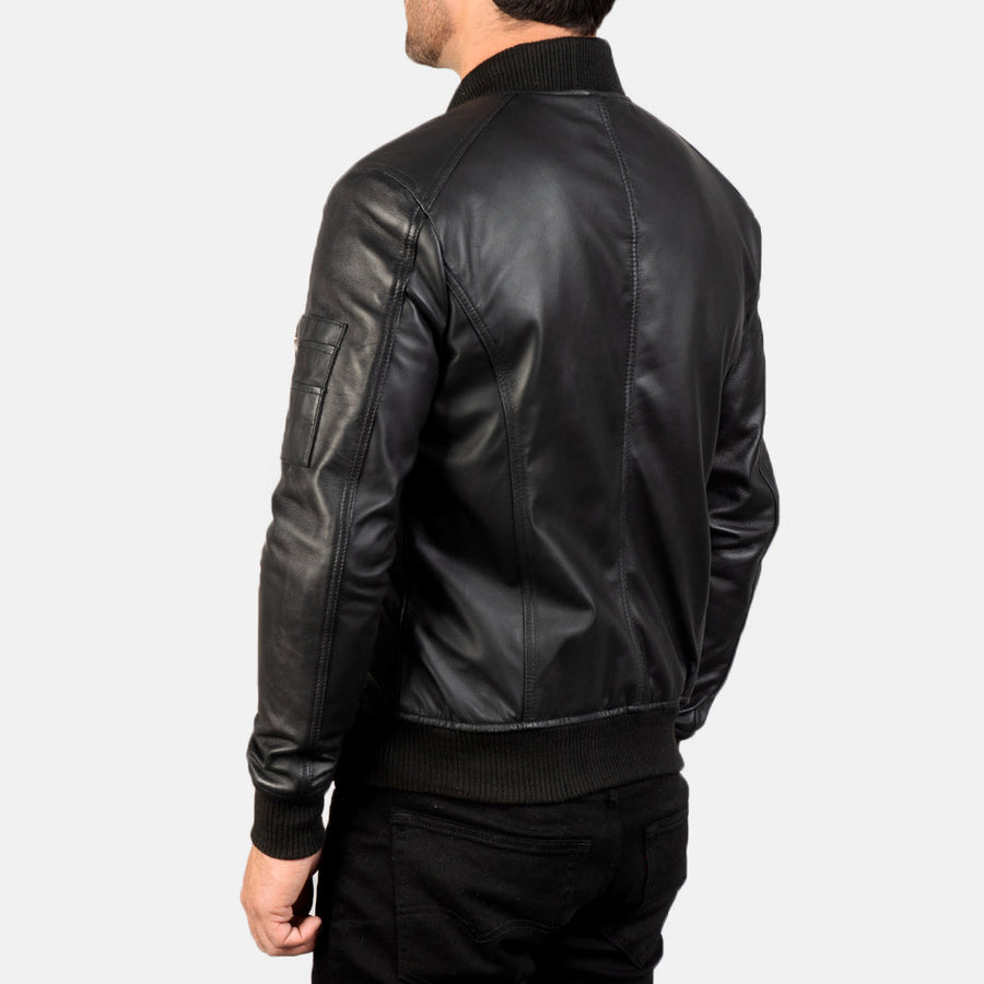Sheepskin Leather Biker Jacket for Men – Genuine Leather Moto Outerwear