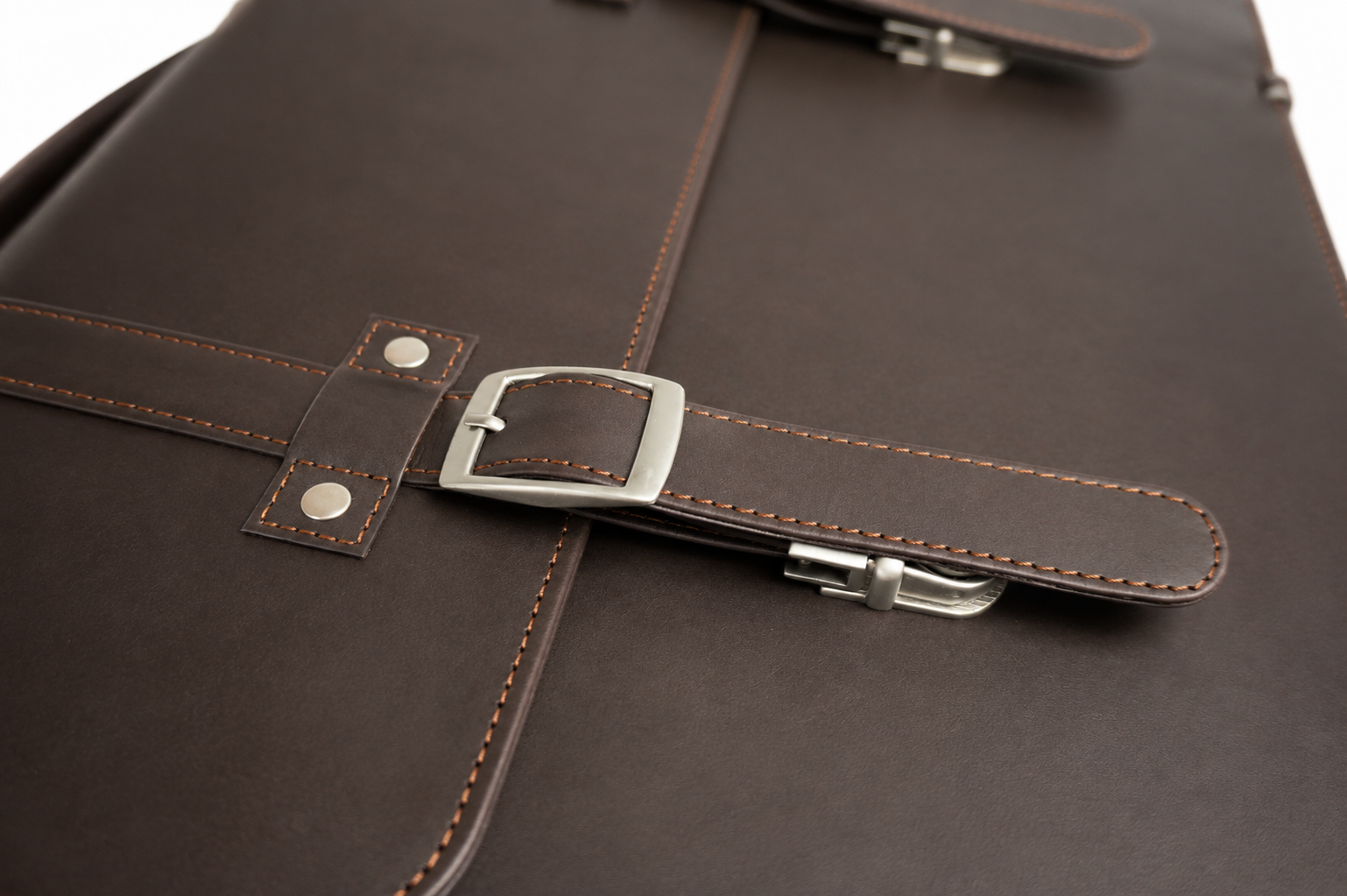 Handmade Full Grain Leather Briefcase – Unisex Real Cow Leather Laptop Office Bag with Detachable Shoulder Strap