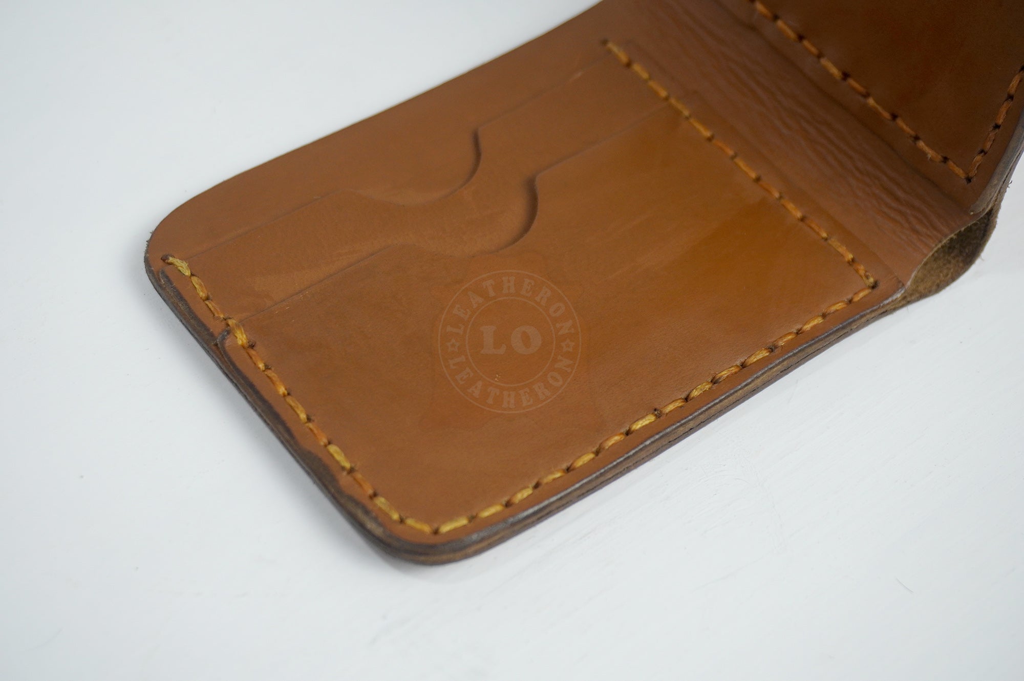 Handcrafted Real Leather Bifold Wallet - Simple, Elegant, and Functional