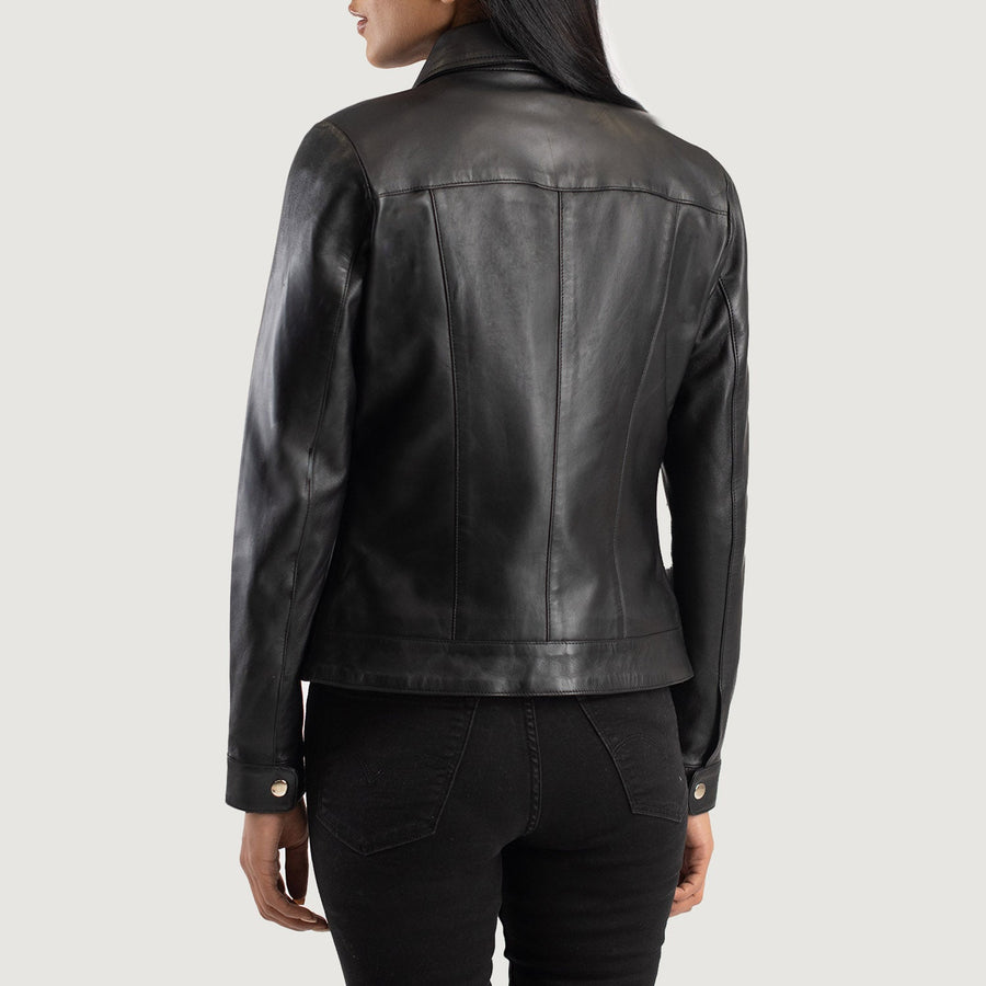Women’s Sheepskin Classic Collar Leather Jacket