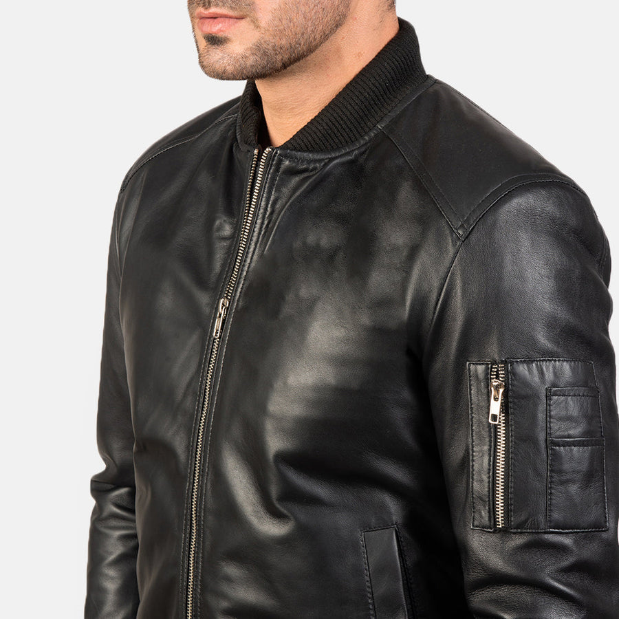 Sheepskin Leather Biker Jacket for Men – Genuine Leather Moto Outerwear