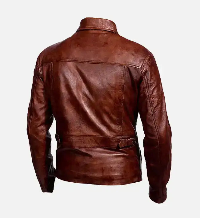 Men’s Sheepskin Inception Cobb Brown Leather Jacket