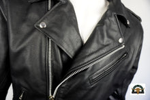 Load image into Gallery viewer, Real Full Grain Leather Jacket  | 100% Genuine Cow Leather Jacket | Handmade Rider Leather Unisex Jacket
