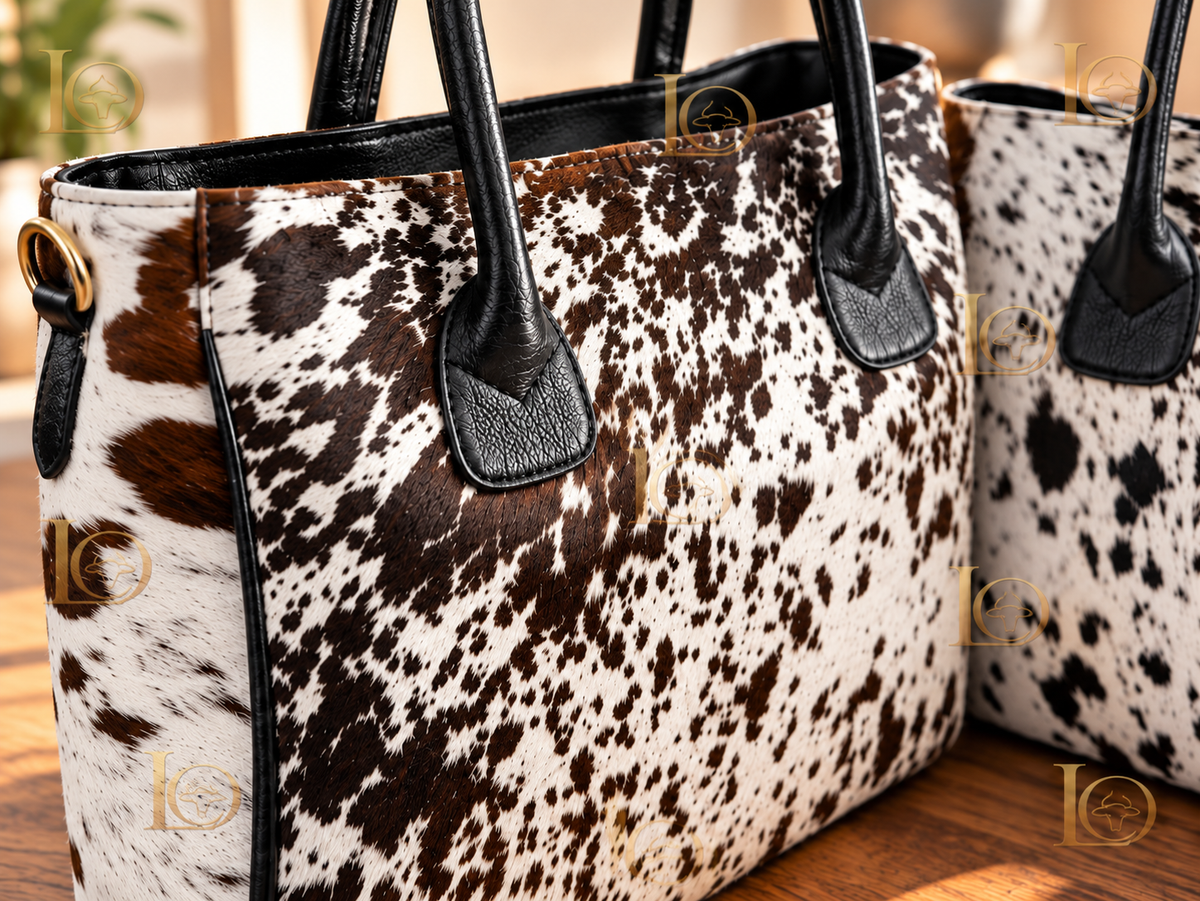 Natural Hair On Cowhide Handbag | Genuine Hair On Leather Shoulder Bag | Real Cow Skin Ladies Bag