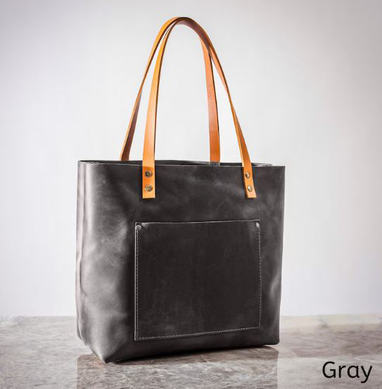Handcrafted Leather Tote – Work & Laptop Bag, Personalized Shoulder Bag, Great Gift Idea