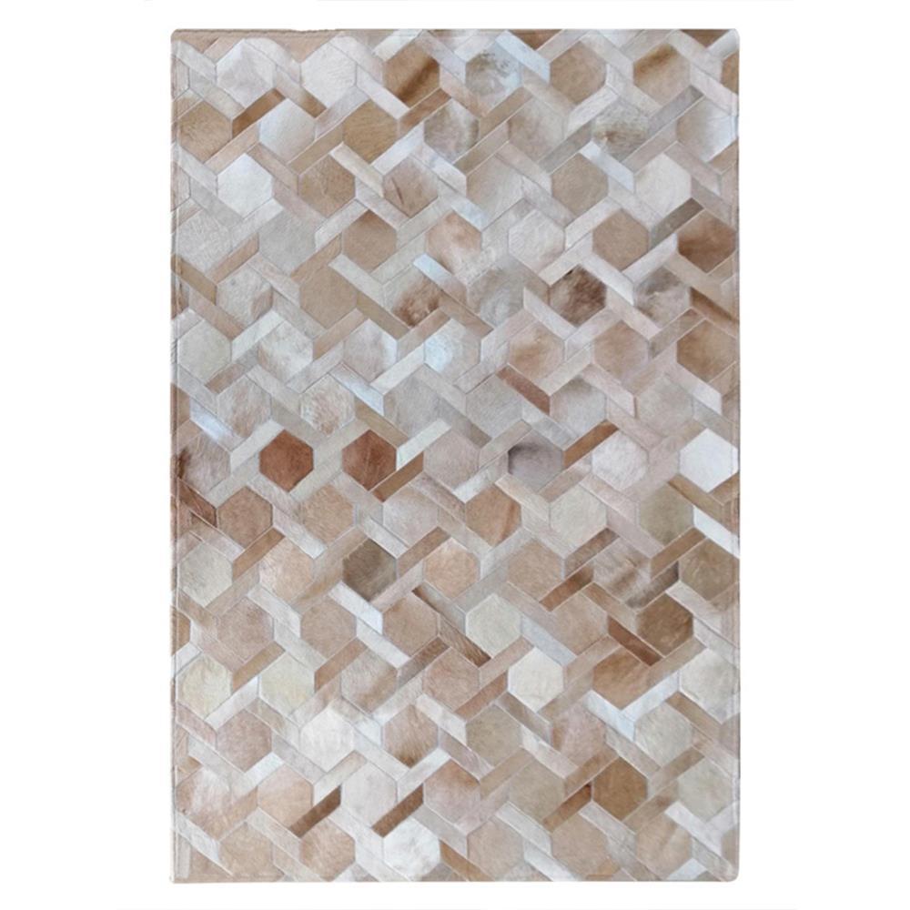 Handmade Rectangle Cowhide Patchwork Rug – Natural Beauty & Style