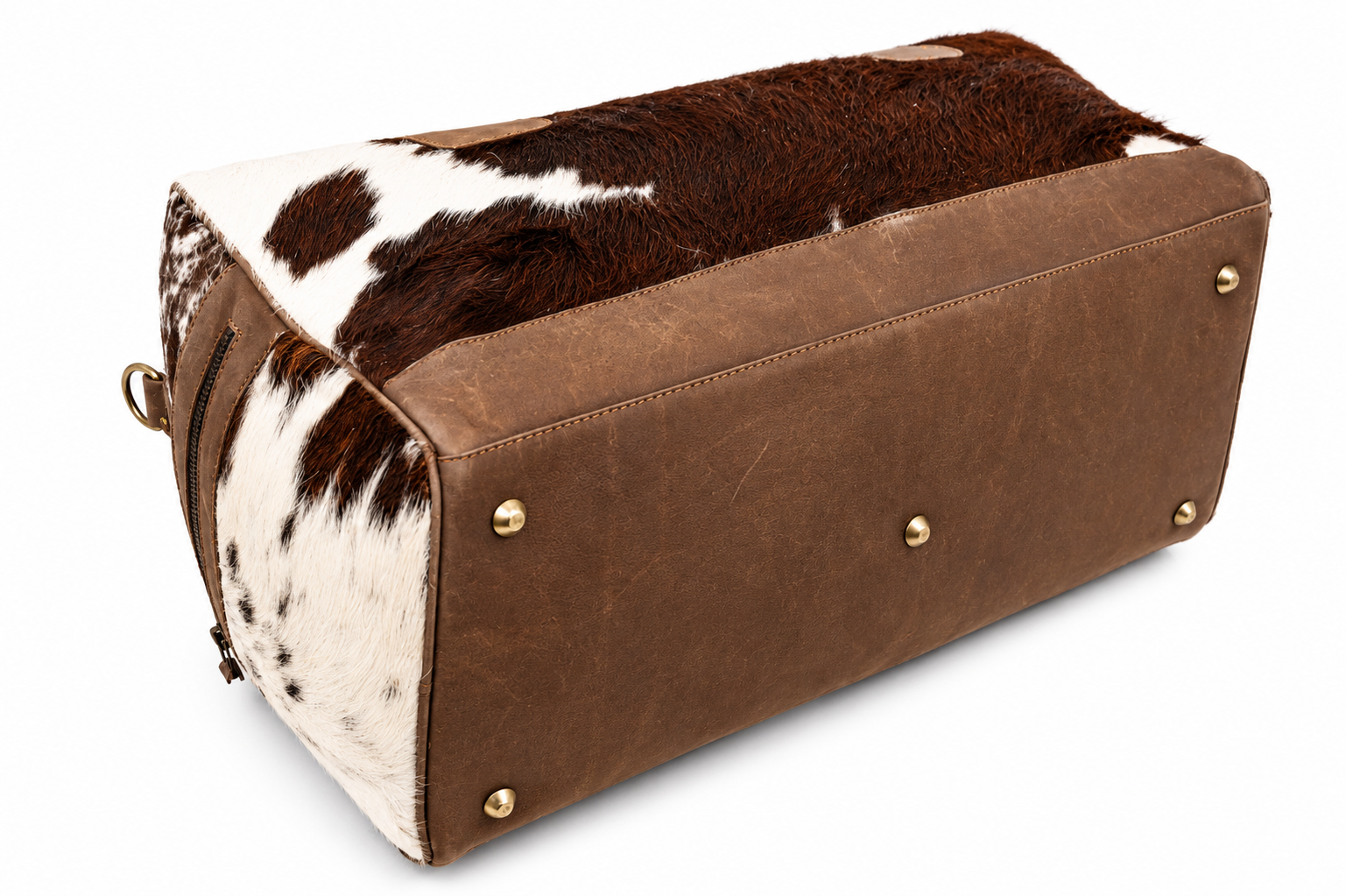 Natural Cowhide Duffel Bag Real Hair On Leather TRAVEL Bag Original Cow Skin Luggage Bag