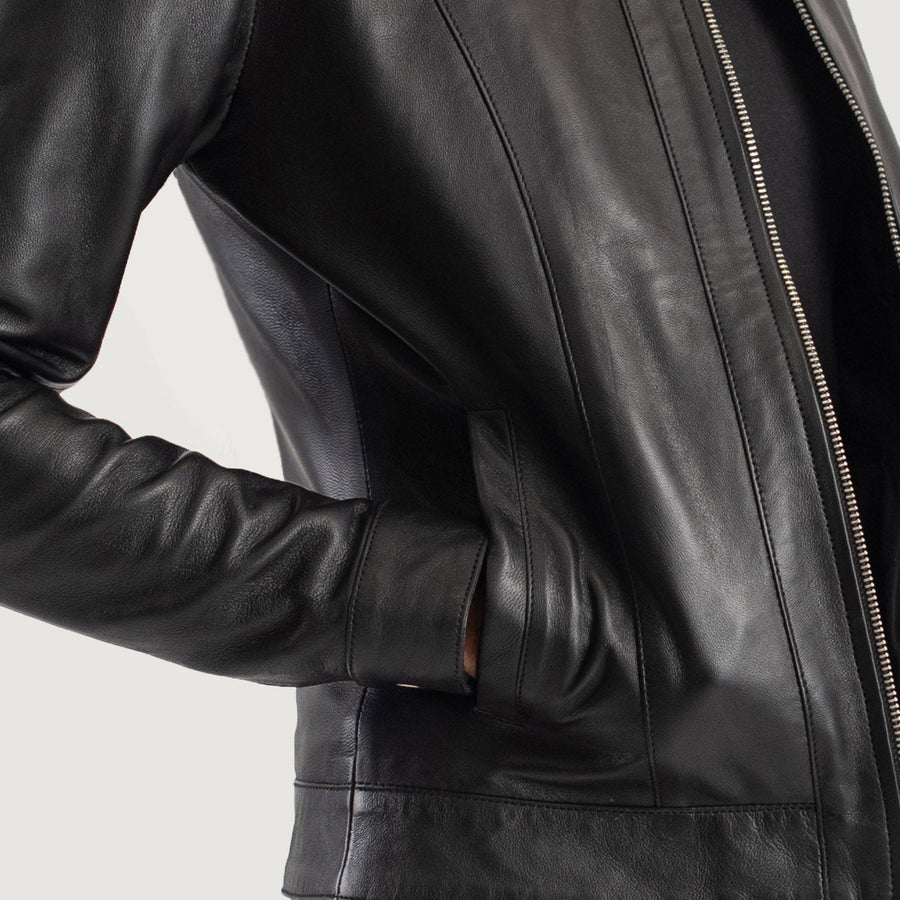 Women’s Sheepskin Classic Collar Leather Jacket