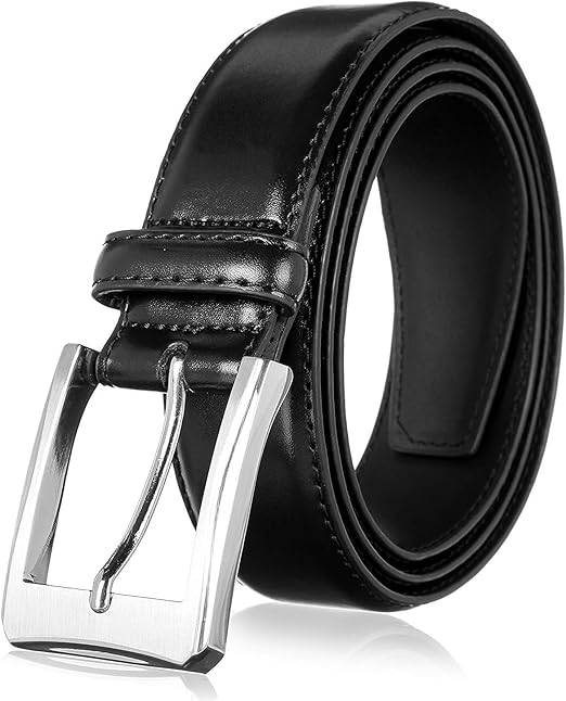 Men's Classic Leather Belt - Handcrafted Durable, 100% Genuine Leather - Fashion for Work Business & Casual