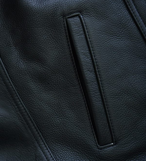 Genuine Leather Motorcycle Vest - Classic Leather Biker Vest for comfortable rides