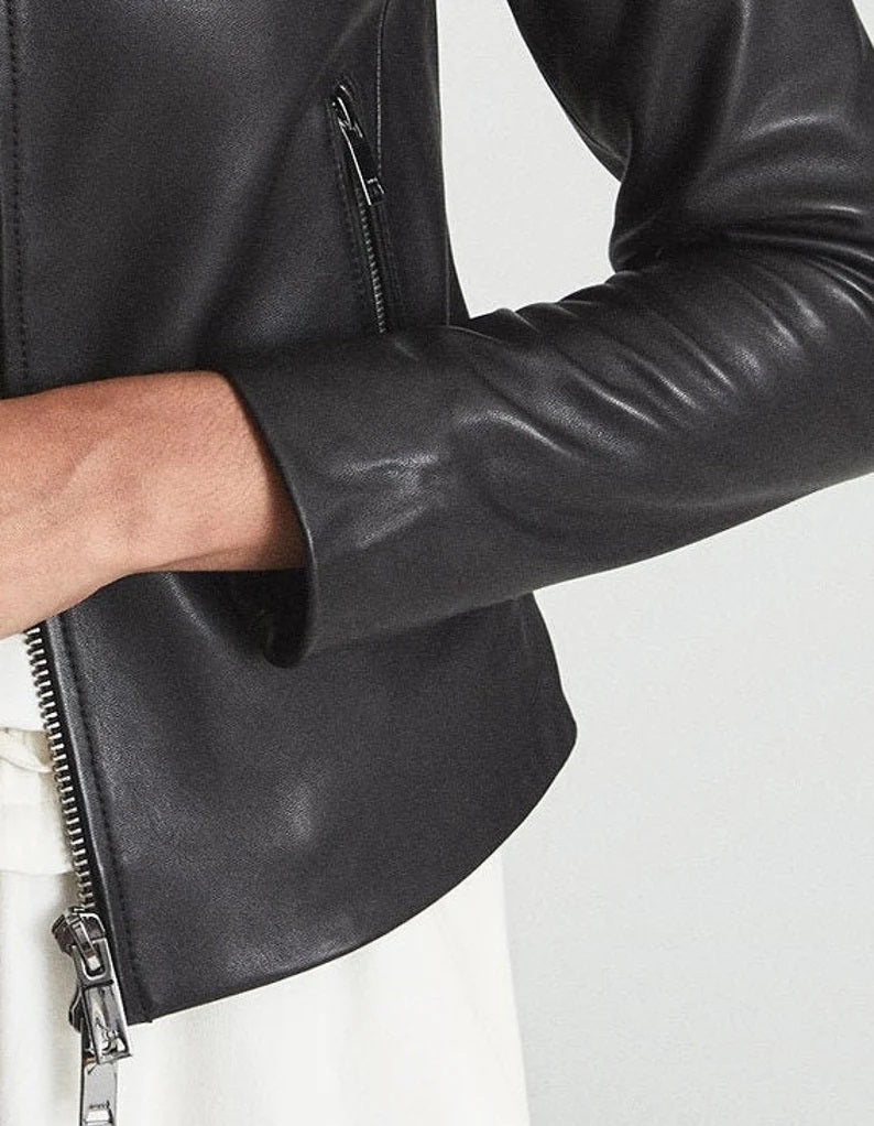 Trendy Women's Leather Jacket – Real Lambskin Leather Jacket - Casual, Biker, Moto Styles Girls' Jacket for Every Occasion