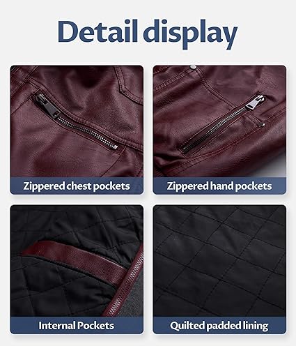 Men's Luxury Leather Jacket with Removable Hood - 100% Genuine Leather, Perfect for Riding and Everyday Wear