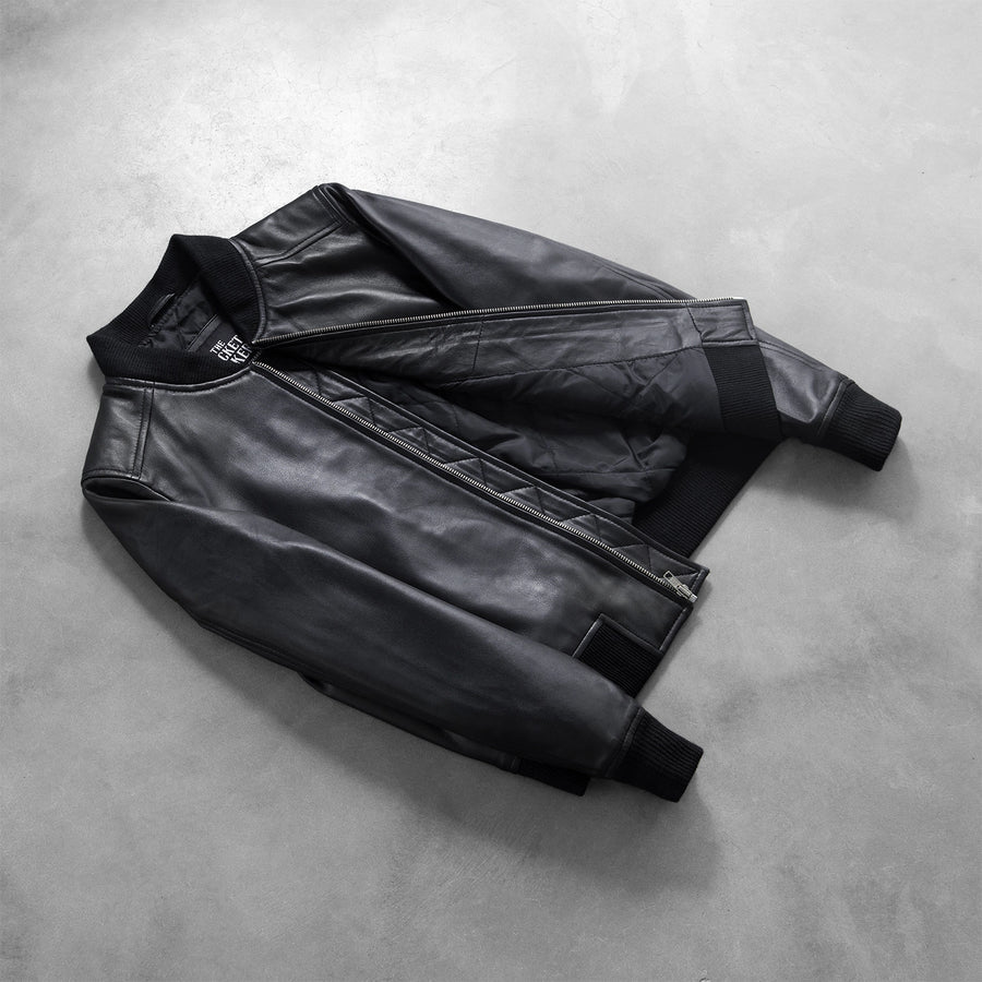 Sheepskin Genuine Leather Bomber Jacket For Women