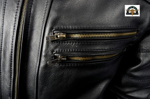 Real Full Grain Leather Jacket for Men | 100% Genuine Cow Leather Jacket | Handmade Rider Leather Jacket