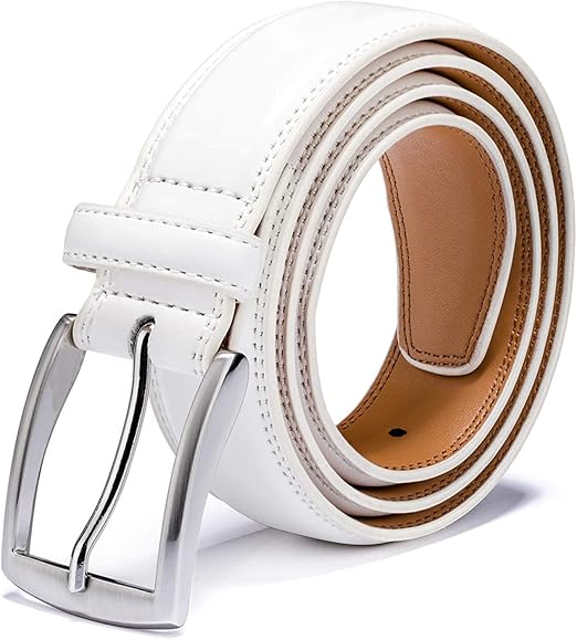 Men's Classic Leather Belt - Handcrafted Durable, 100% Genuine Leather - Fashion for Work Business & Casual