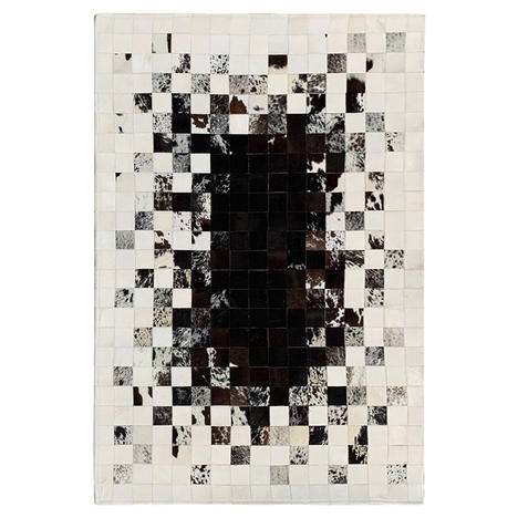 Handcrafted Cowhide Leather Patchwork Rug – Natural Hair-On Design