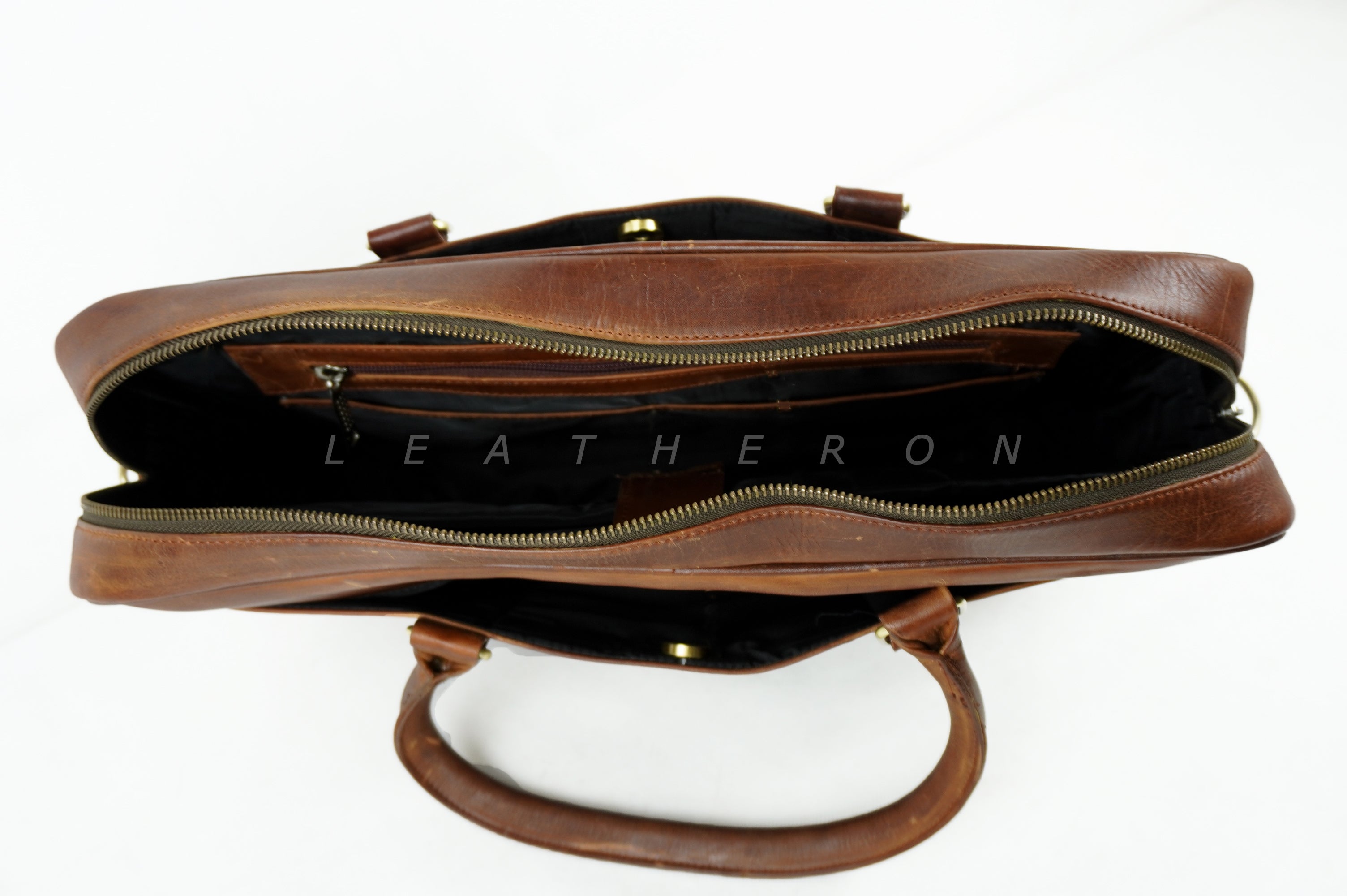 Genuine Suede Leather Laptop Bag with Slim and Smart Design