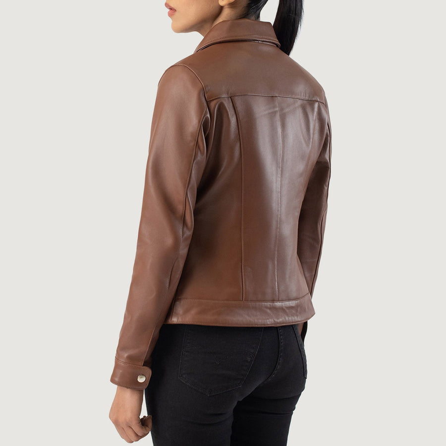 Women’s Sheepskin Classic Collar Leather Jacket