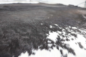 Black White (7.5 X 5.9 ft.) Exact As Photo BRAZILIAN Cowhide Rug | 100% Natural Cowhide Area Rug | Real Leather Cow Skin Rug | BZ142