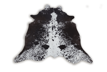 Load image into Gallery viewer, Black White (6.9 X 5.9 ft.) Exact As Photo BRAZILIAN Cowhide Rug | 100% Natural Cowhide Area Rug | Real Leather Cow Skin Rug | BZ152
