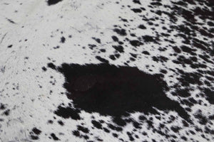 Black White (6.9 X 5.9 ft.) Exact As Photo BRAZILIAN Cowhide Rug | 100% Natural Cowhide Area Rug | Real Leather Cow Skin Rug | BZ152