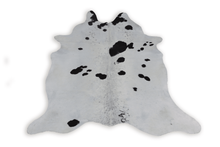 Load image into Gallery viewer, White Black (6.9 X 5.11 ft.) Exact As Photo BRAZILIAN Cowhide Rug | 100% Natural Cowhide Area Rug | Real Leather Cow Skin Rug | BZ165

