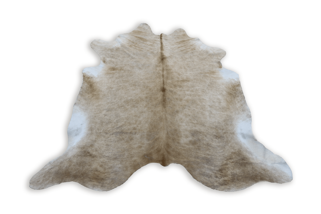 Beige Brown (6.6 X 6.7 ft.) Exact As Photo BRAZILIAN Cowhide Rug | 100% Natural Cowhide Area Rug | Real Leather Cow Skin Rug | BZ193