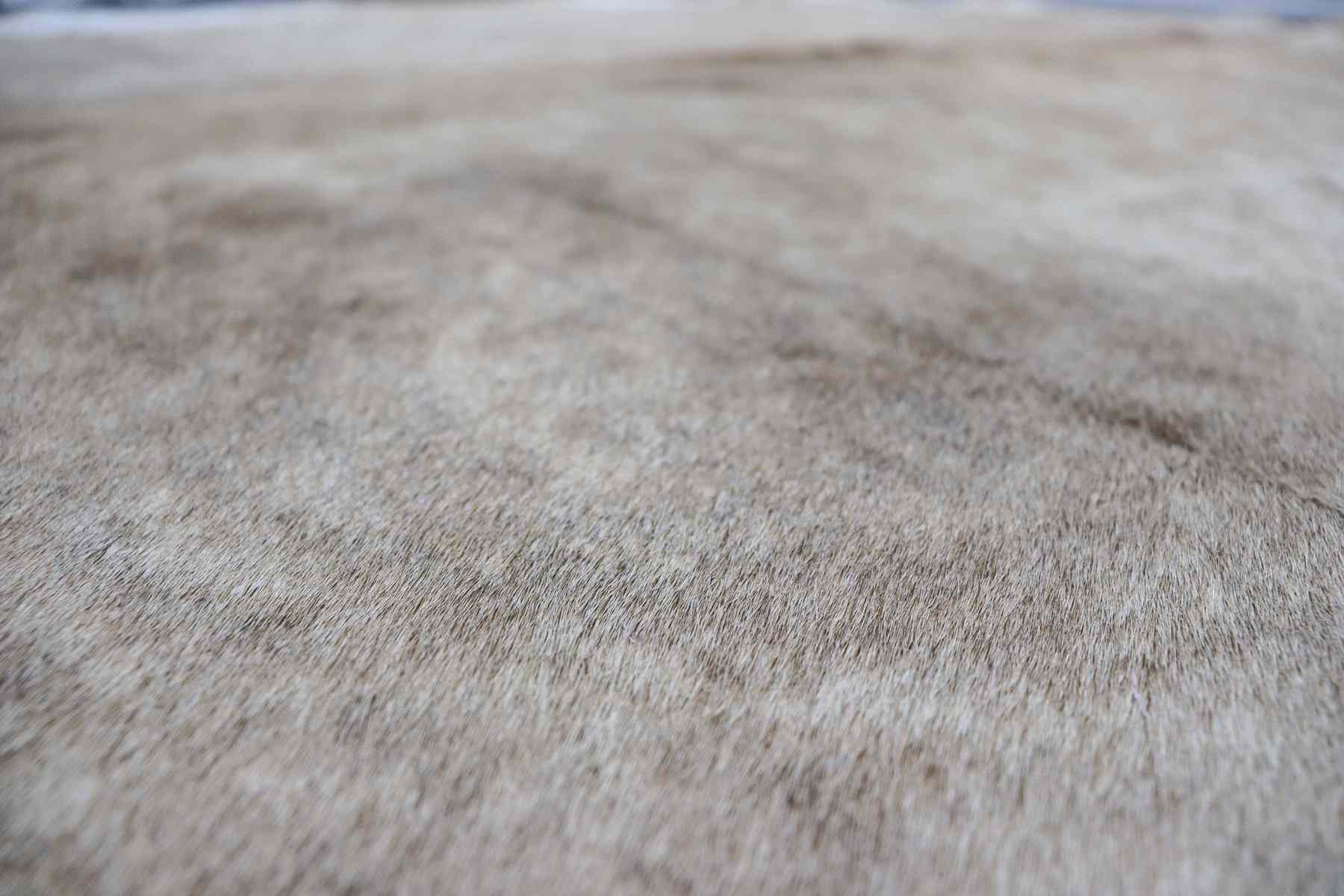 Beige Brown (6.6 X 6.7 ft.) Exact As Photo BRAZILIAN Cowhide Rug | 100% Natural Cowhide Area Rug | Real Leather Cow Skin Rug | BZ193