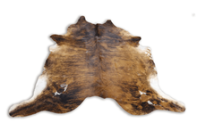 Load image into Gallery viewer, Tricolor Brindle (7.10 X 7.10 ft.) Exact As Photo BRAZILIAN Cowhide Rug | 100% Natural Cowhide Area Rug | Real Leather Cow Skin Rug | BZ204
