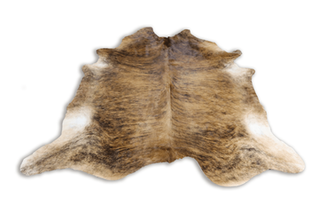 Brown Brindle (7.11 X 7.8 ft.) Exact As Photo BRAZILIAN Cowhide Rug | 100% Natural Cowhide Area Rug | Real Leather Cow Skin Rug | BZ209