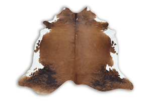 Brown White (6.10 X 6.1 ft.) Exact As Photo BRAZILIAN Cowhide Rug | 100% Natural Cowhide Area Rug | Real Leather Cow Skin Rug | BZ230